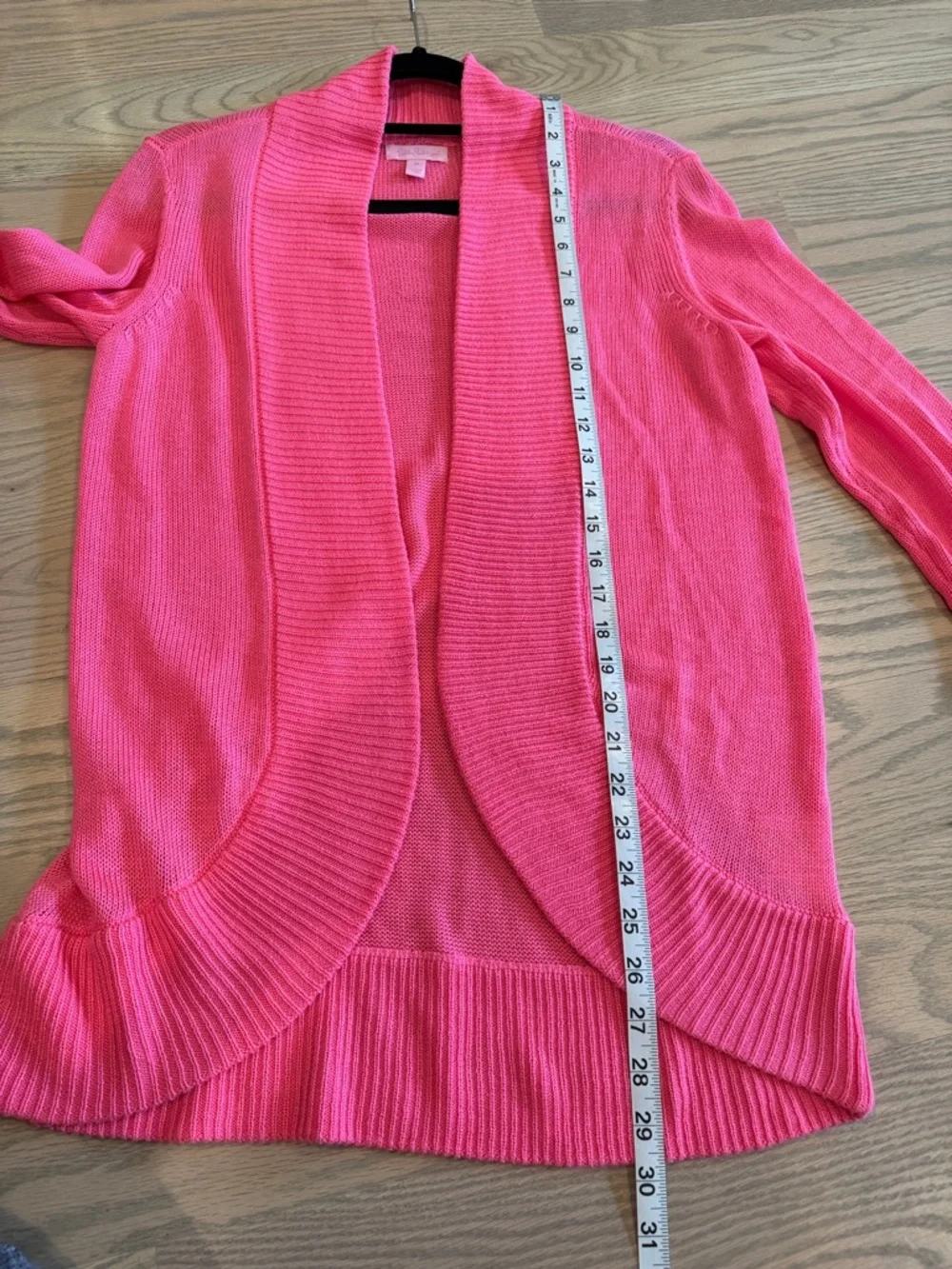 Lilly Pulitzer Bright Pink Open-Front Cardigan - Picture 12 of 12